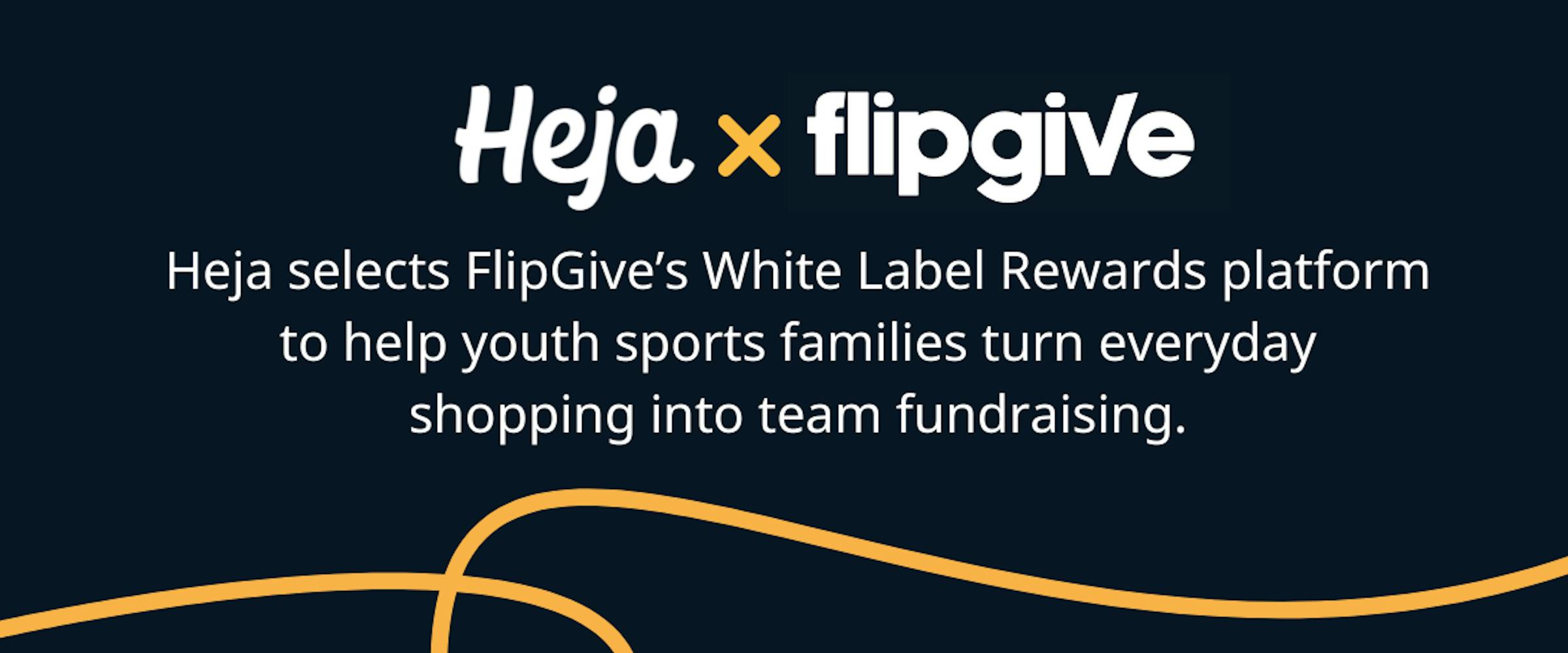Heja selects FlipGive’s White Label Rewards platform to help youth sports families turn everyday shopping into team fundraising.